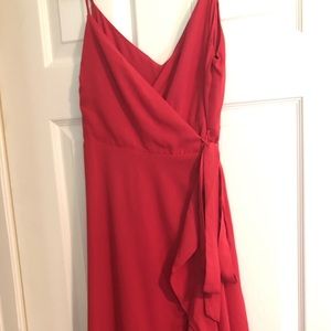 Lulu’s hot pink wrap dress